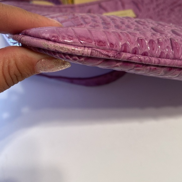 Brahmin Vibrant Pink Croc-Embossed Bag - Picture 11 of 15